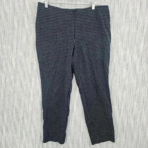 J. Jill Ponte Women's Pans Size L/P Pull on Stretched Checkered Cropped